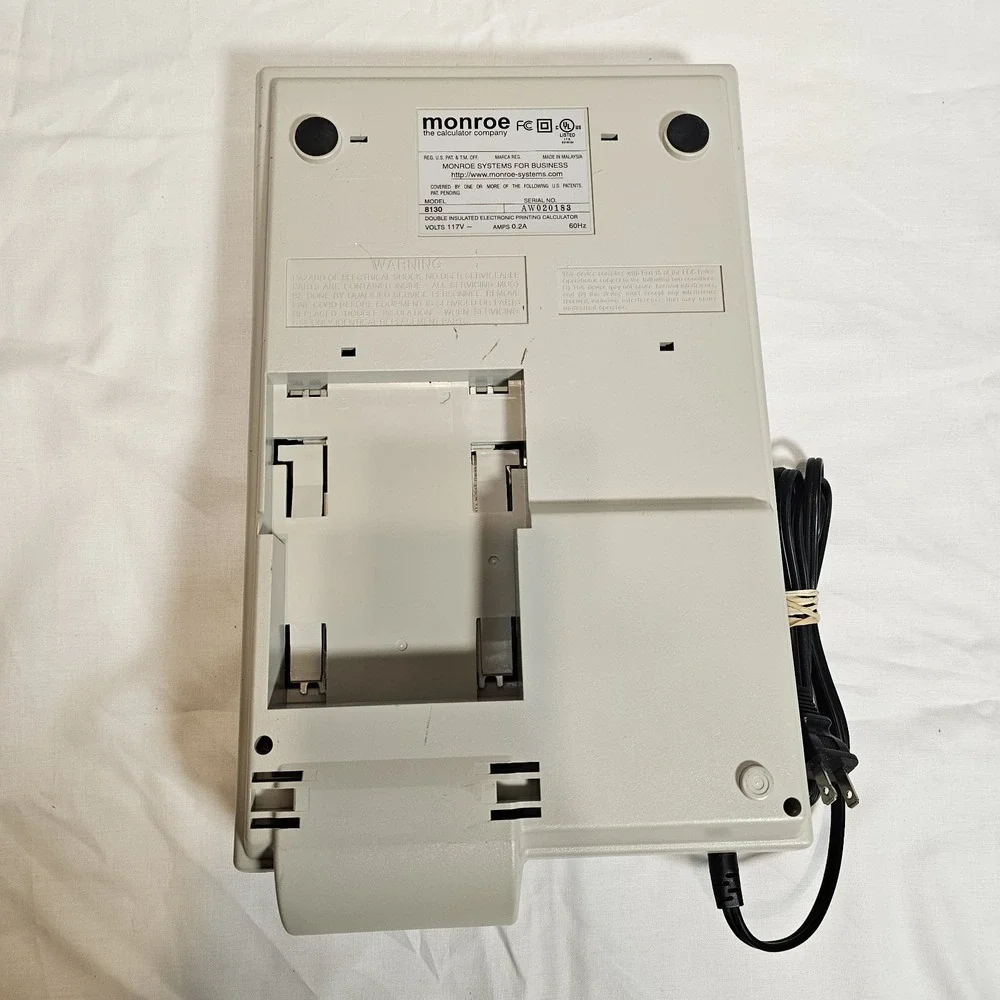 Monroe 8130 Heavy Duty Printing Calculator- Accounting/Purchasing Tested & Works